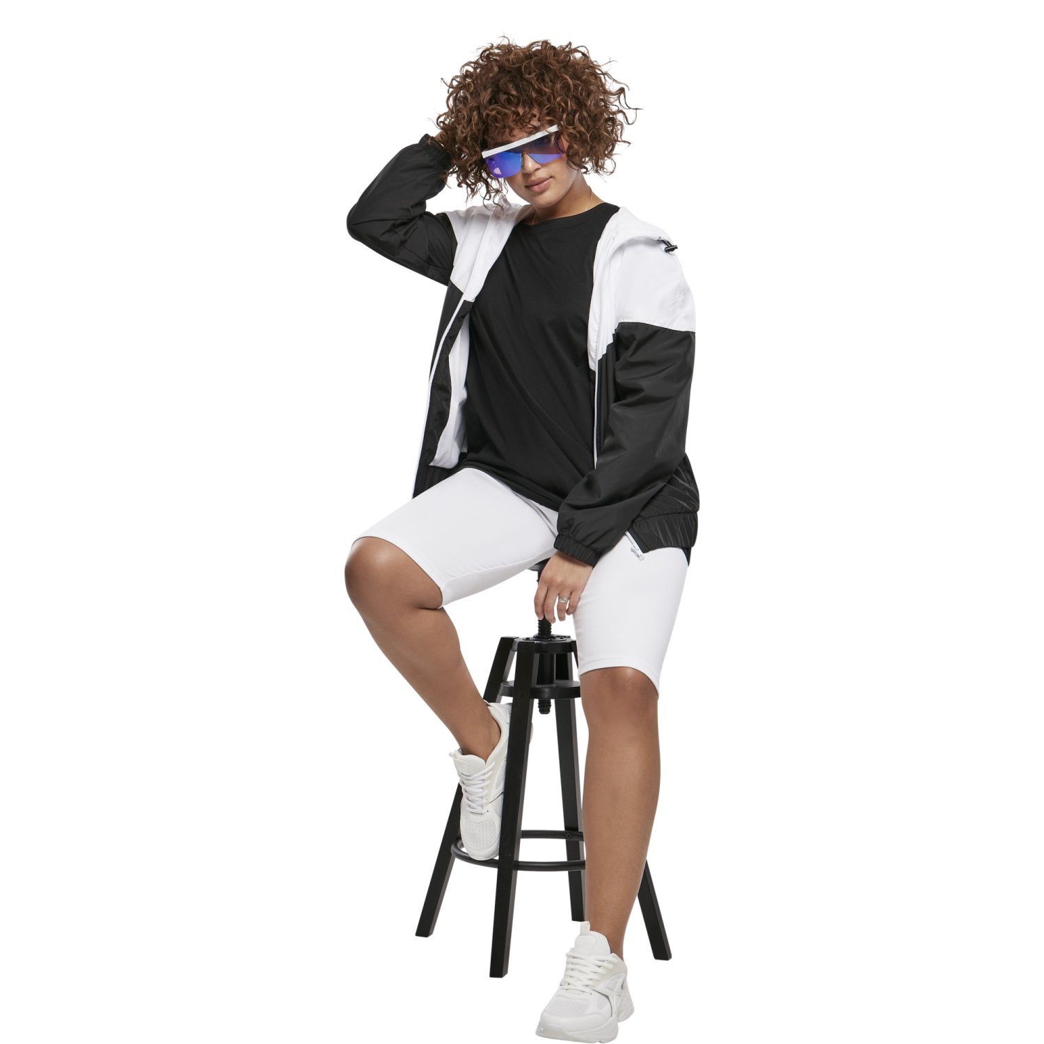 Urban Classics Ladies - High Waist CYCLE Shorts blanc