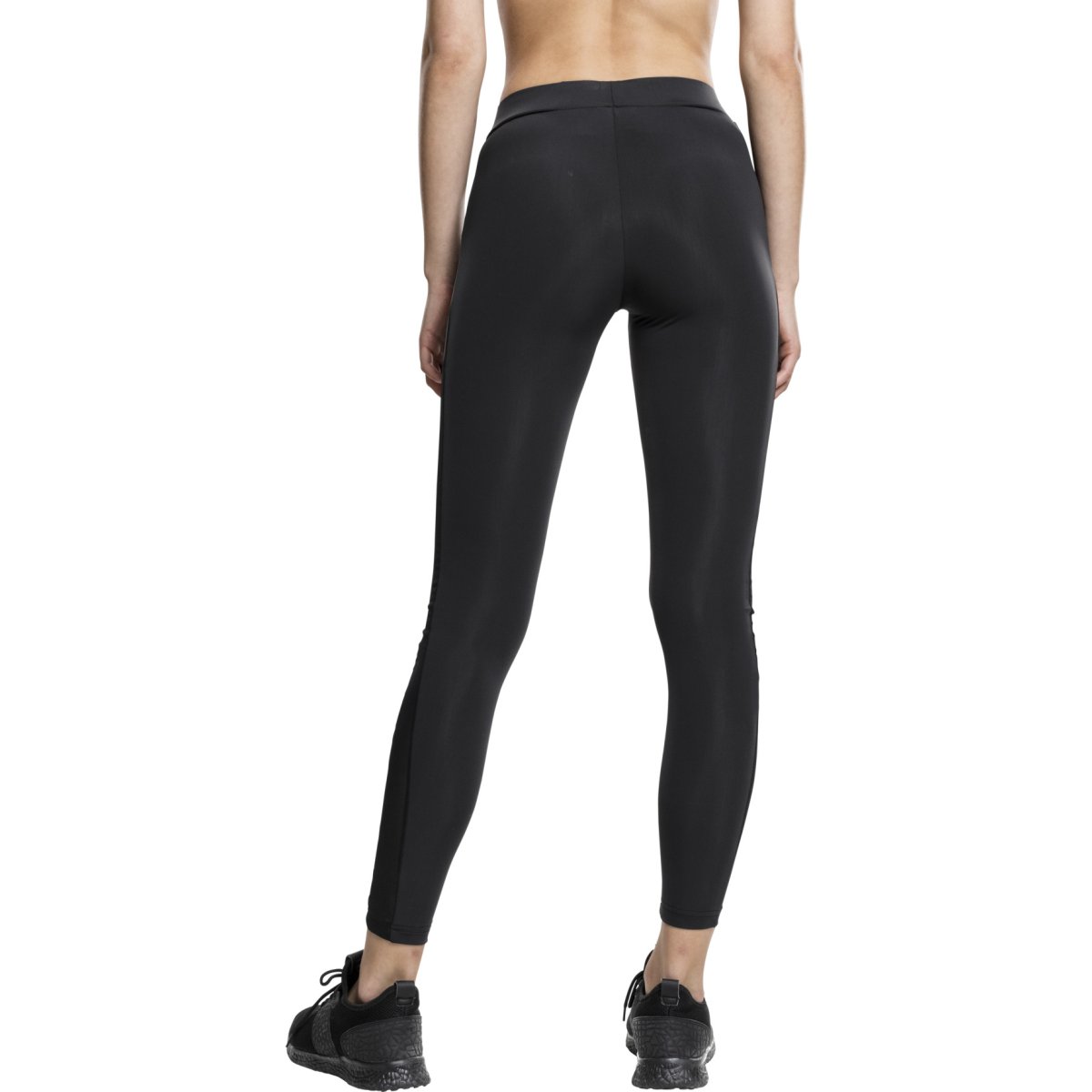 Urban Classics Ladies - TECH MESH Stripe Leggings schwarz