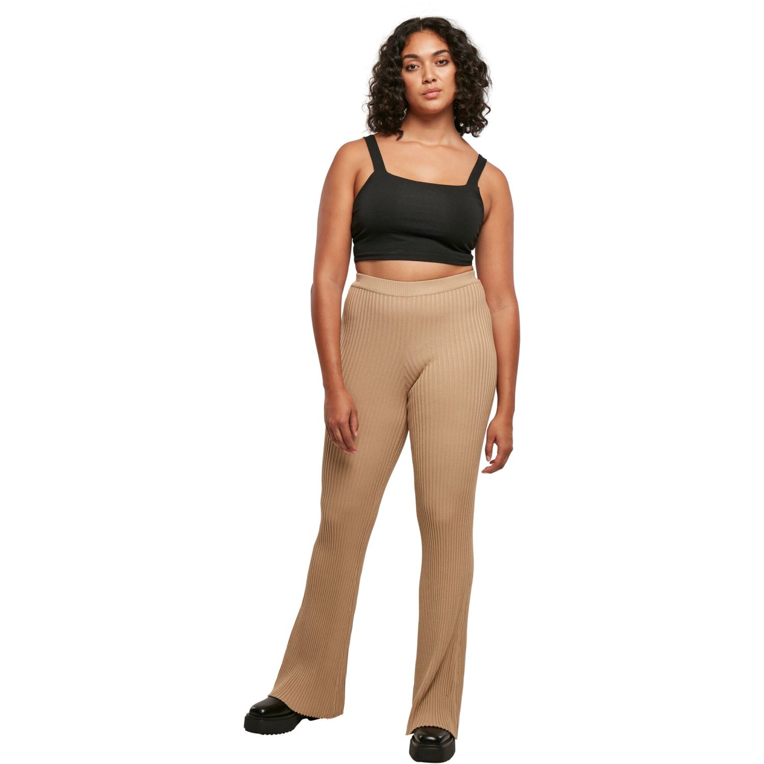 Urban Classics Ladies - Flared Rib Knit Leggings