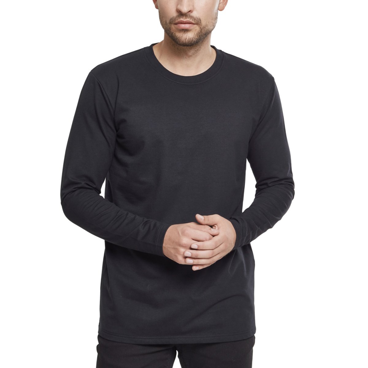 Urban Classics - Stretch Terry Longsleeve black