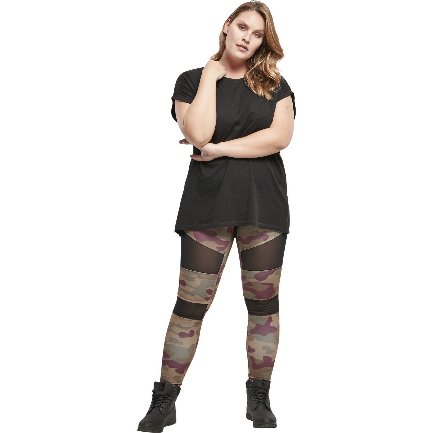 Urban Classics Ladies - TECH MESH Fitness Leggings redwood