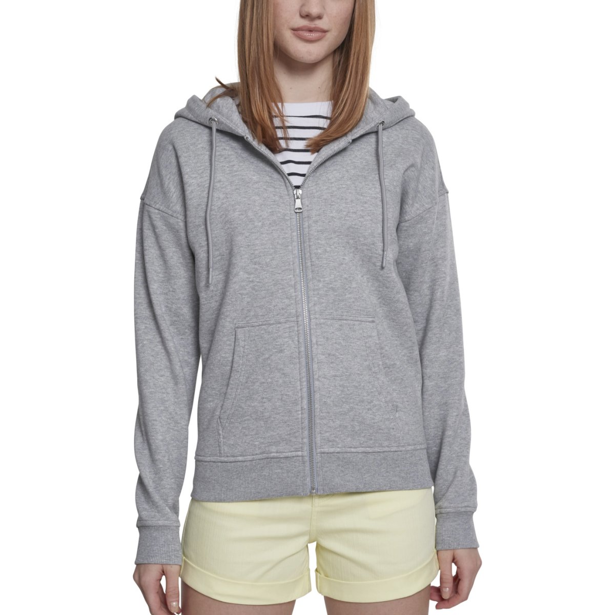Urban Classics Ladies - BASIC Fleece Zip Hoody