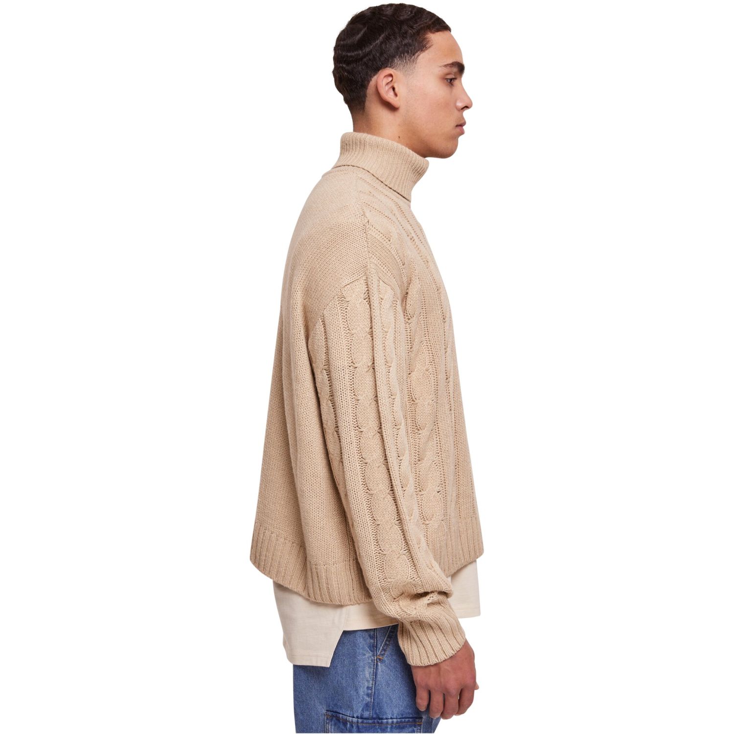Urban Classics - Boxy Roll Neck Sweater wetsand