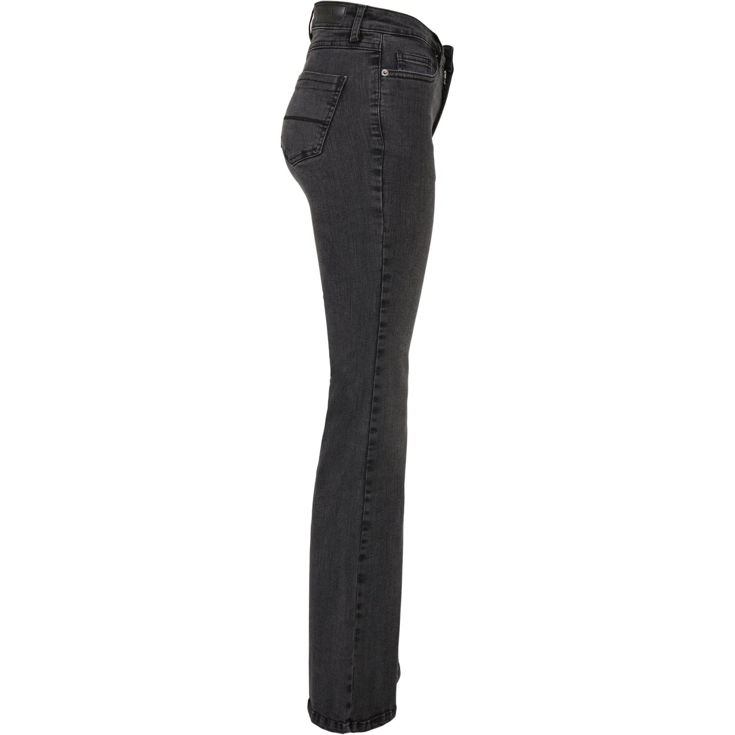 Urban Classics Ladies - High Waist Flared Denim Jeans noir