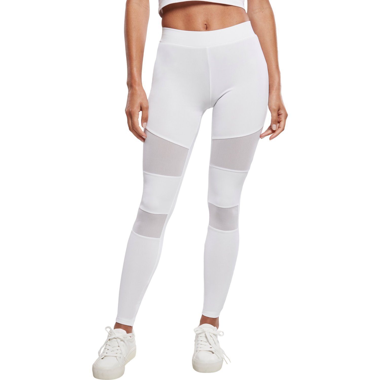 Urban Classics Ladies - TECH MESH Leggings blanc