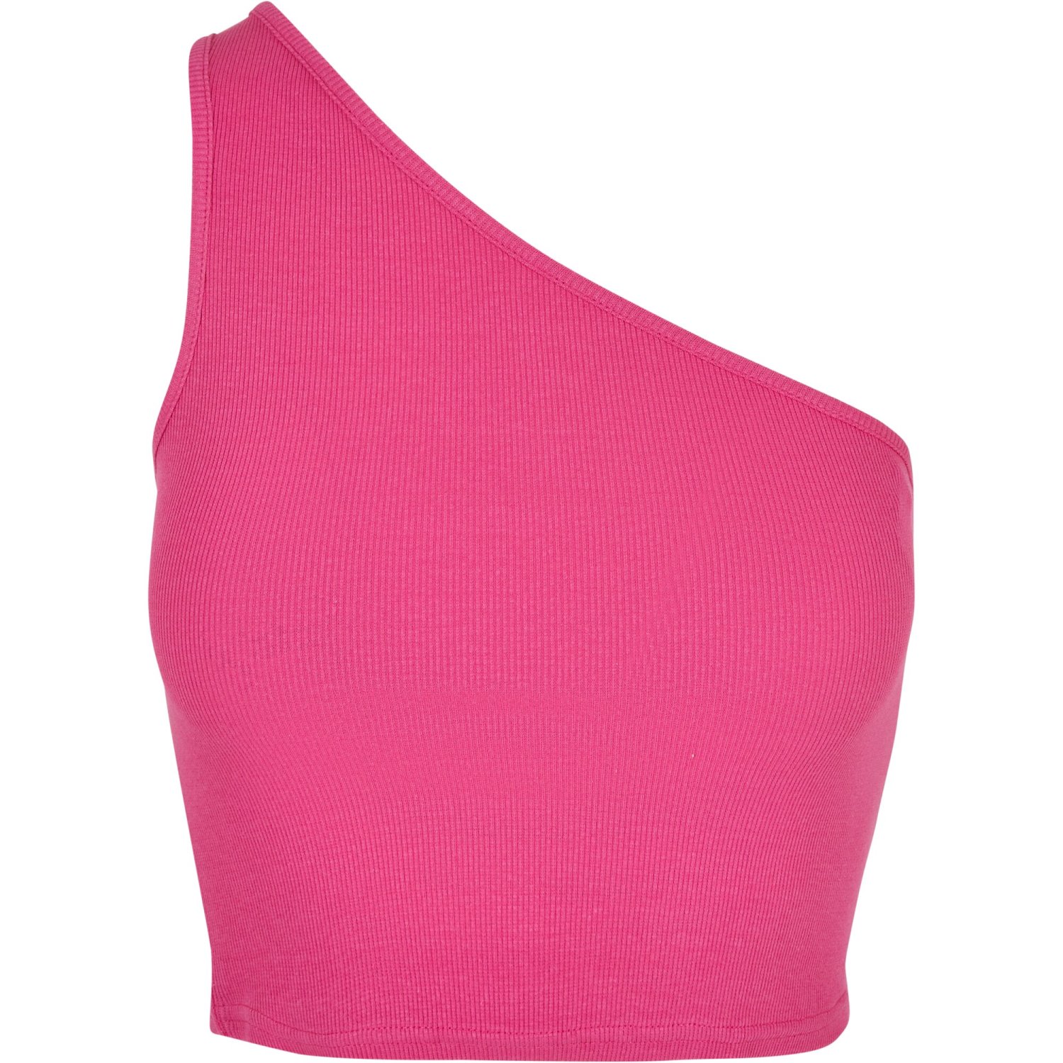 Urban Classics Ladies - Cropped Asymmetric Top pink