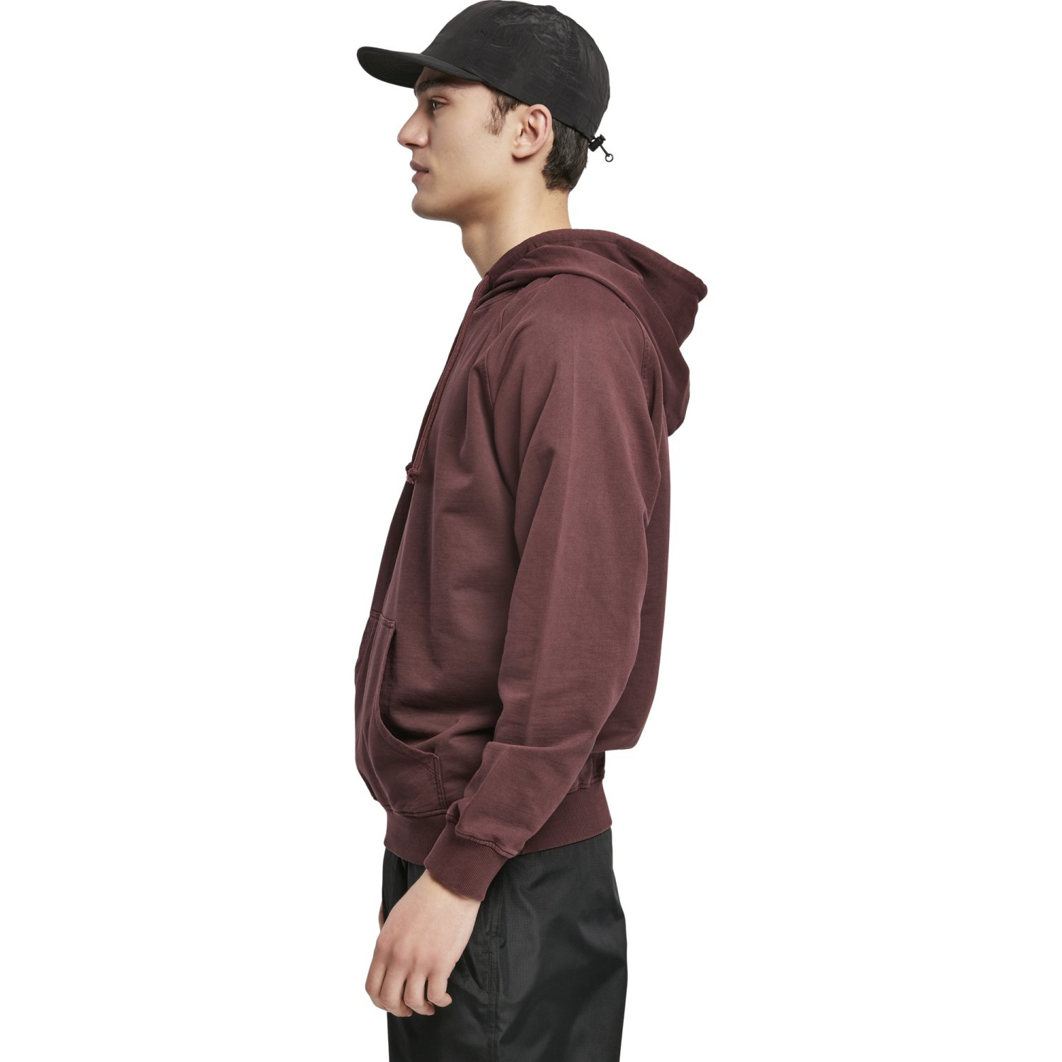 Urban Classics - OVERDYED Raglan Hoody cherry red