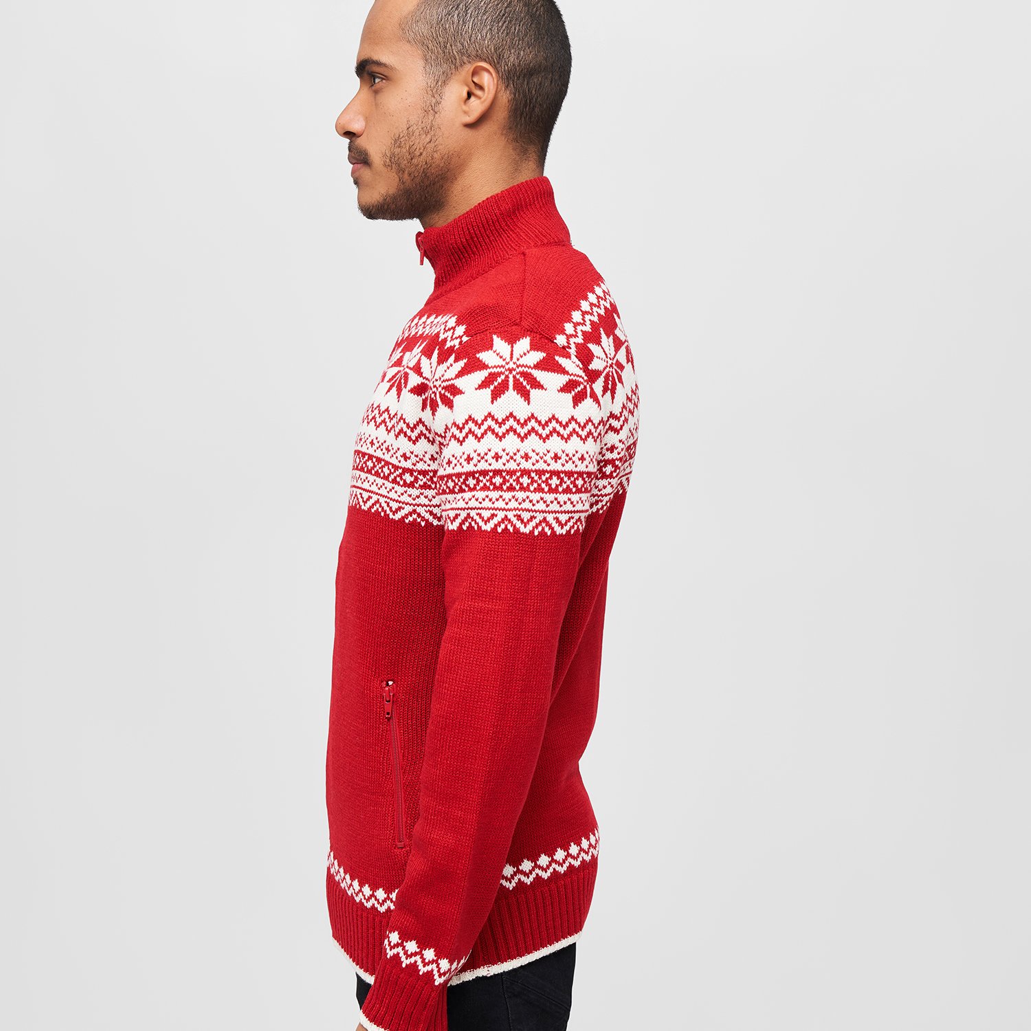 Brandit - Norweger Full Zip Cardigan rouge