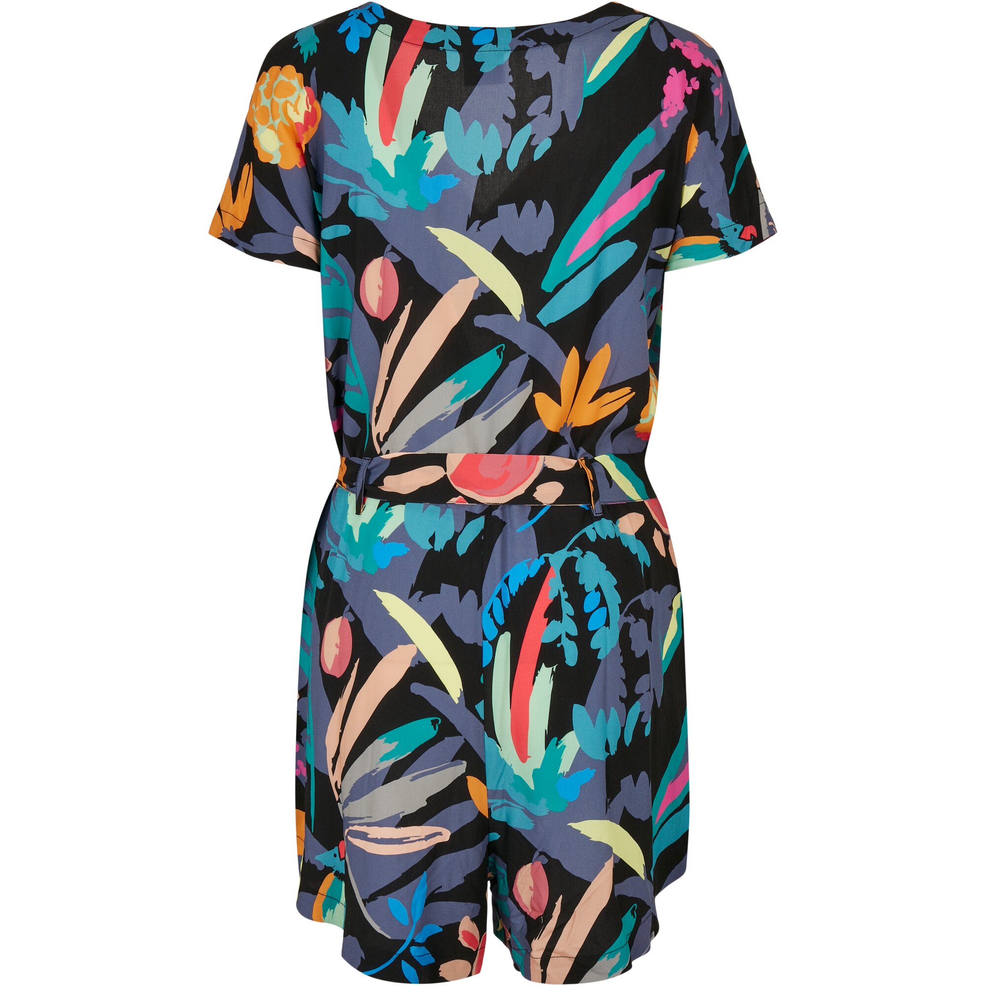 Urban Classics Ladies - Short Viscose Belt Jumpsuit fruity