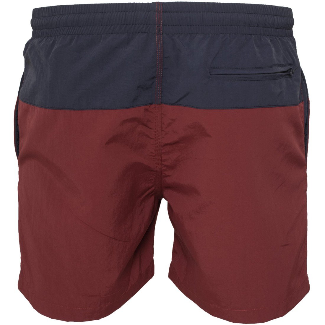 Urban Classics - BLOCK Short de bain navy / burgundy