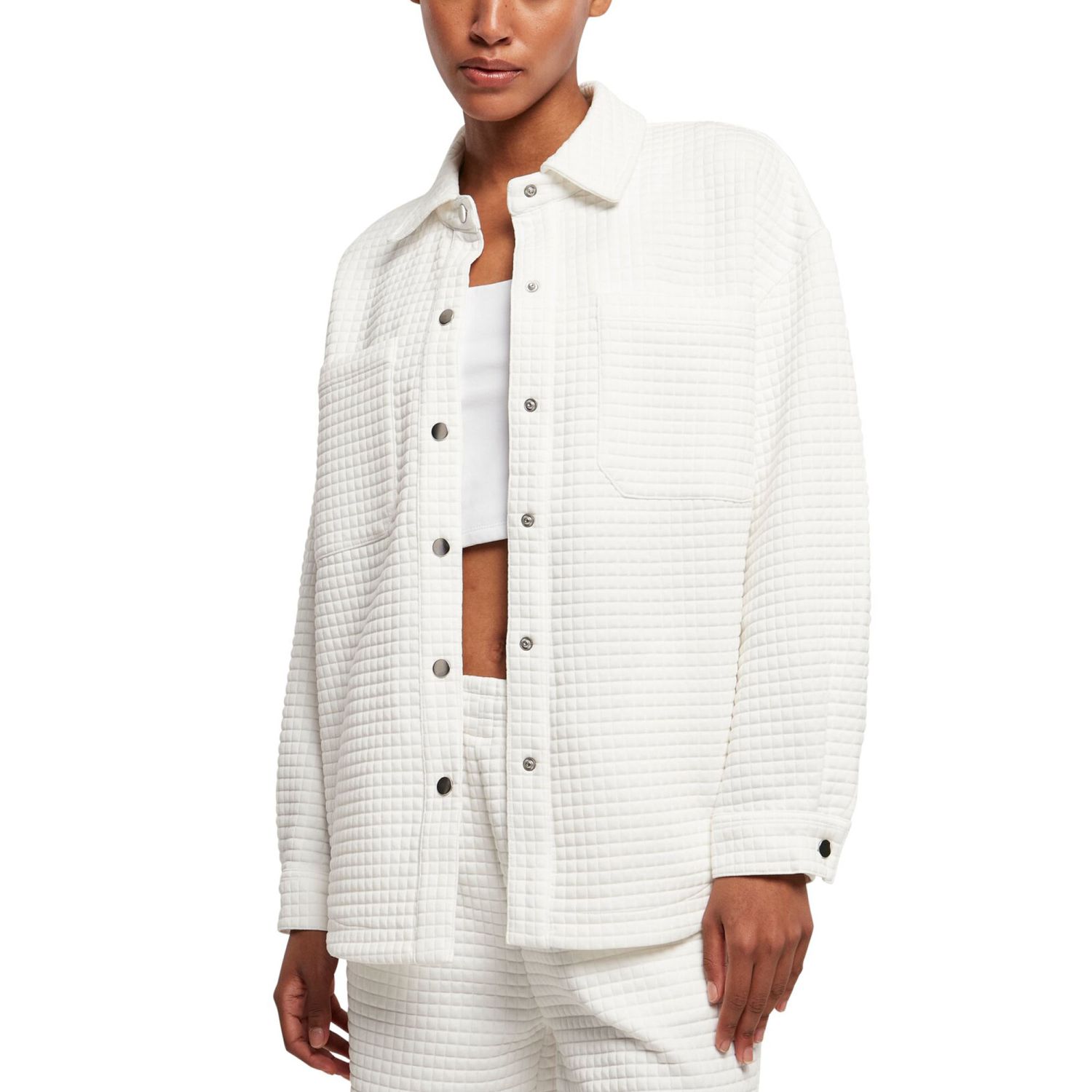 Urban Classics Ladies - Oversized Quilted Sweat Overshirt