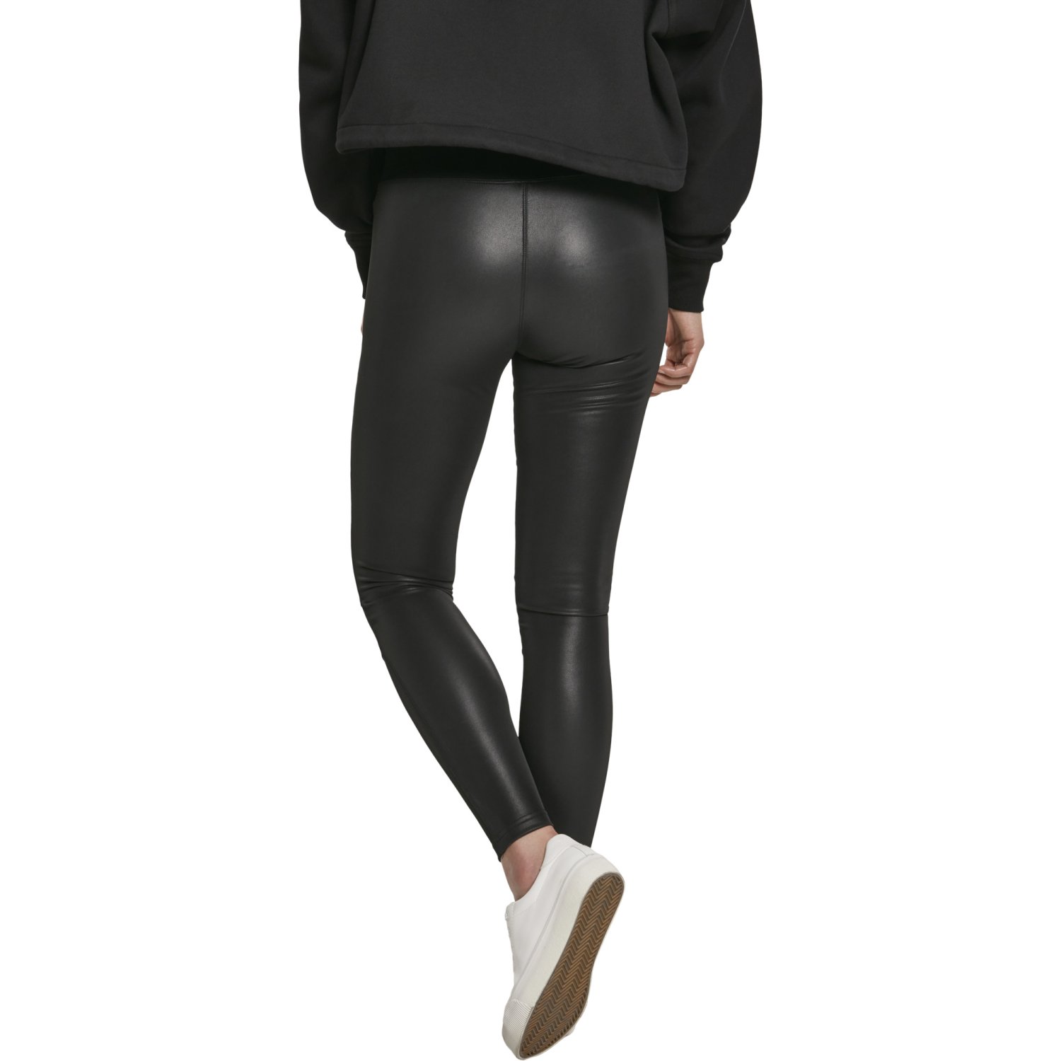 Urban Classics Ladies - Fake Leather Tech Leggings black