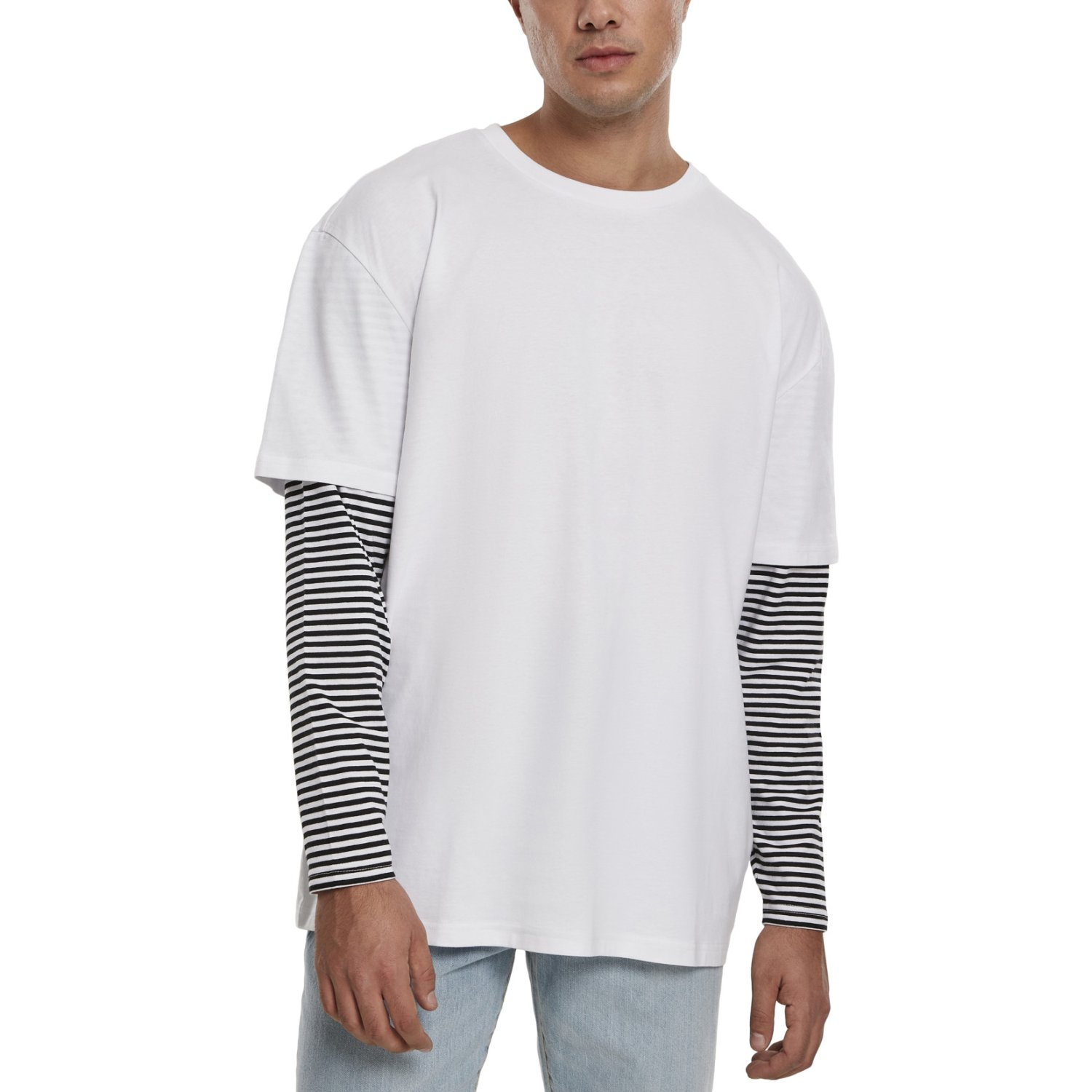 Urban Classics - Oversized Double Layer STRIPE Longsleeve