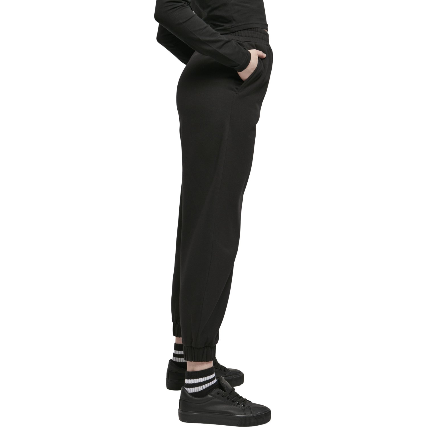 Urban Classics Ladies - Organic High Waist Sweatpants noir