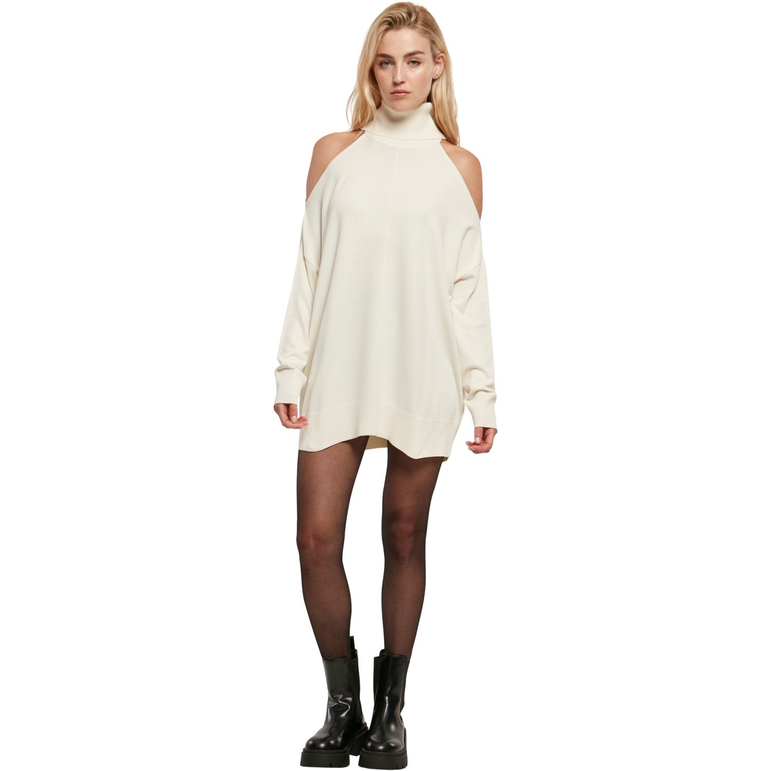 Urban Classics Ladies - Cold Shoulder Sweater sand