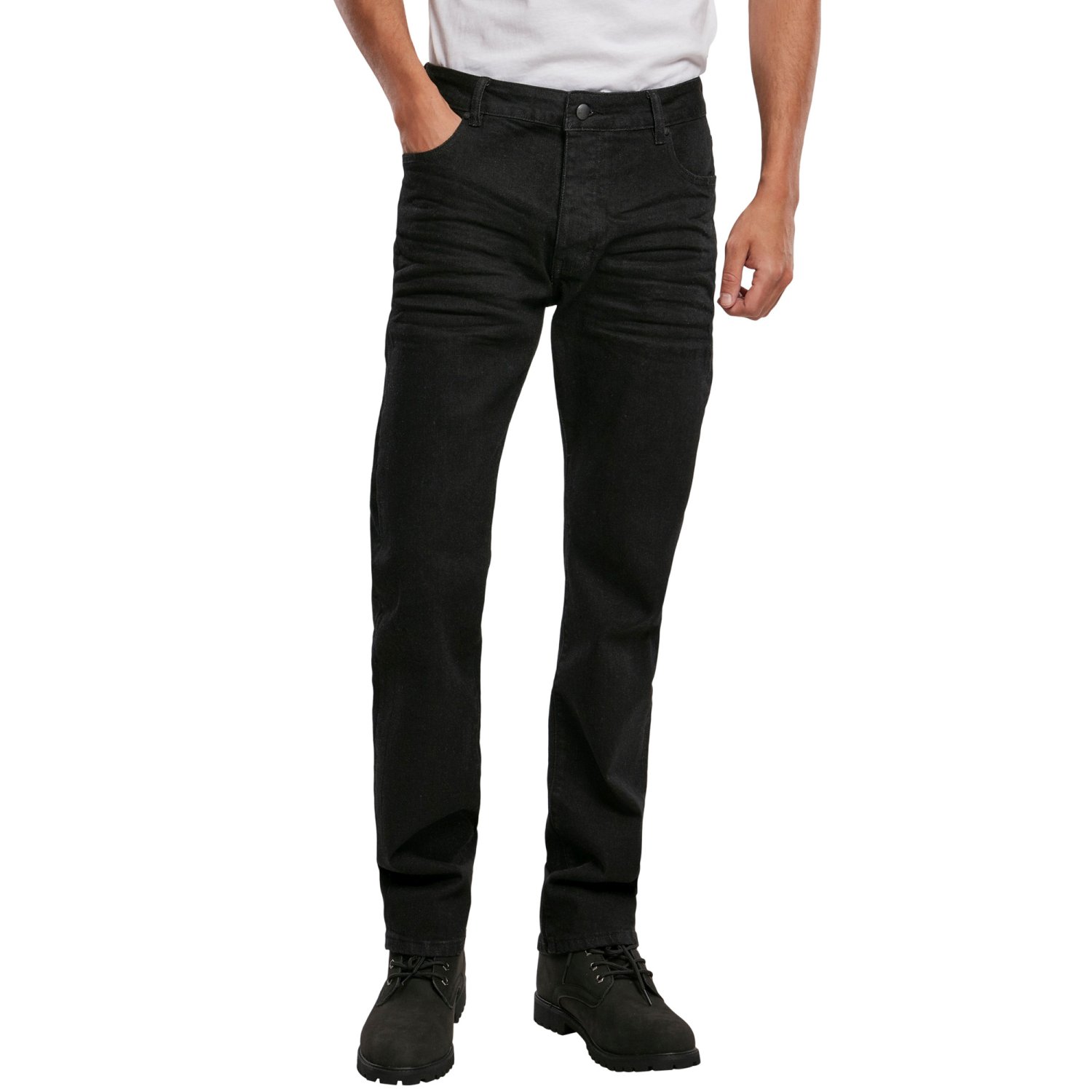 Brandit MASON Straight-Fit Stretch Denim Jeans black