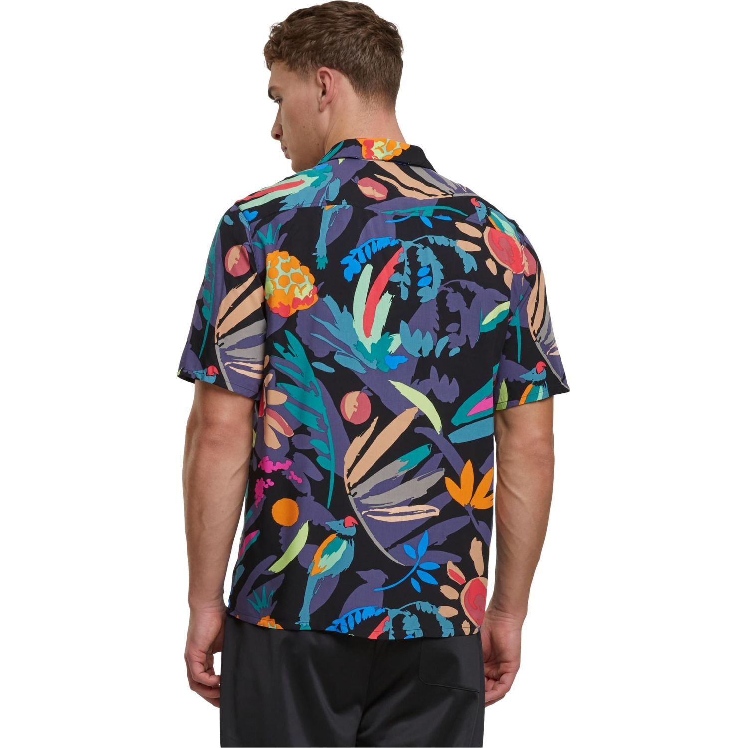 Urban Classics - Viscose Resort Shirt black fruity