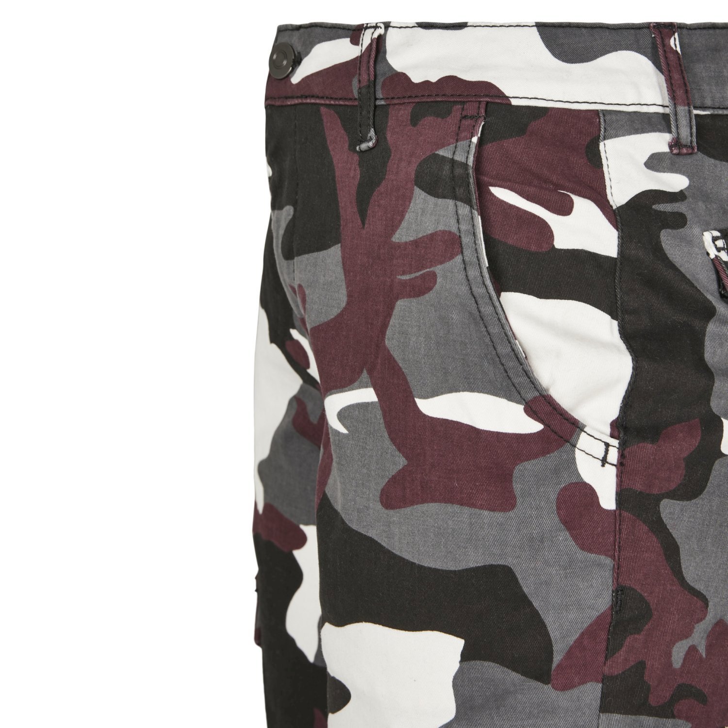 Urban Classics Ladies - High Waist Stretch Cargo Pants wine