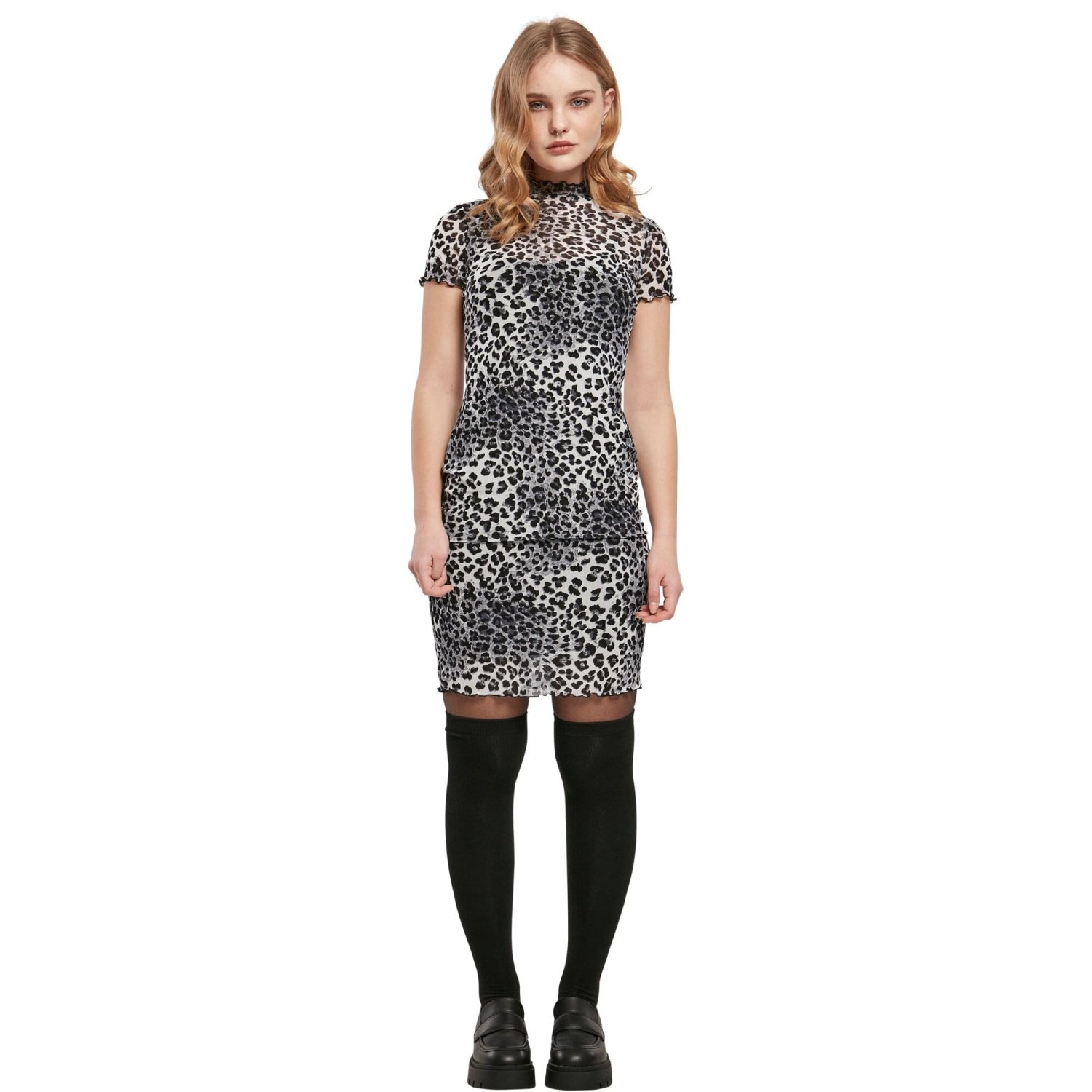 Urban Classics Ladies - Mesh Double Layer Dress snow