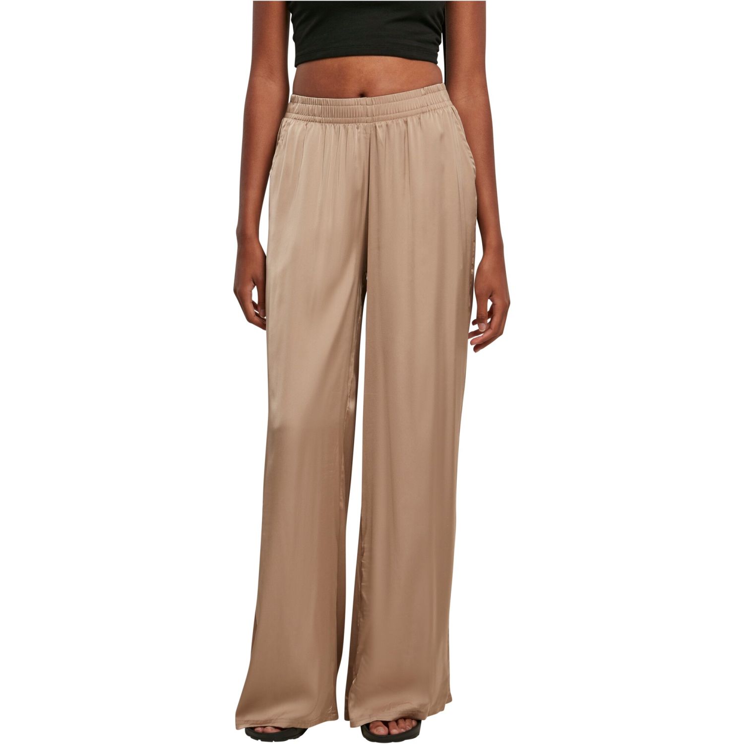 Urban Classics Ladies - Wide Leg SATIN Hose