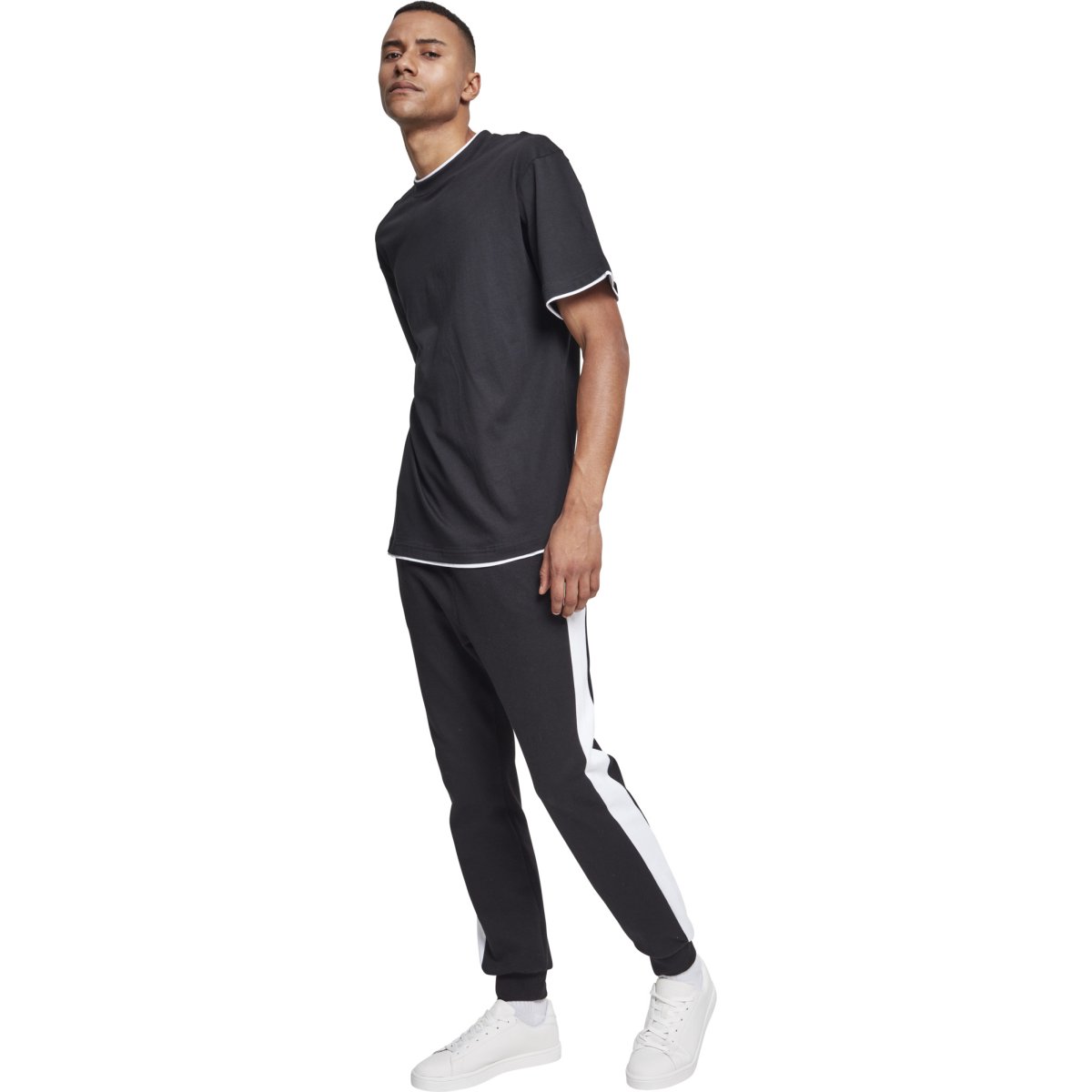 Urban Classics - CONTRAST Tall Tee black / white
