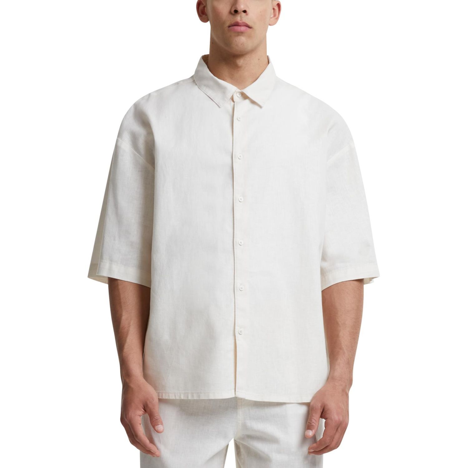 Urban Classics - Boxy Coton Lin Oversized Chemise
