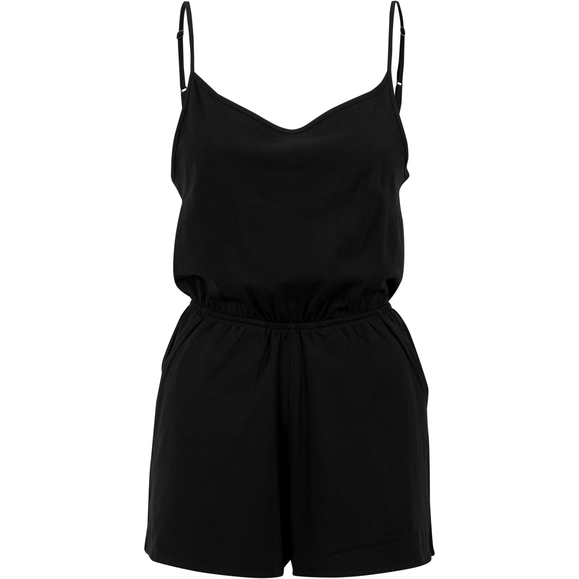 Urban Classics Ladies - Short Spaghetti Jumpsuit noir