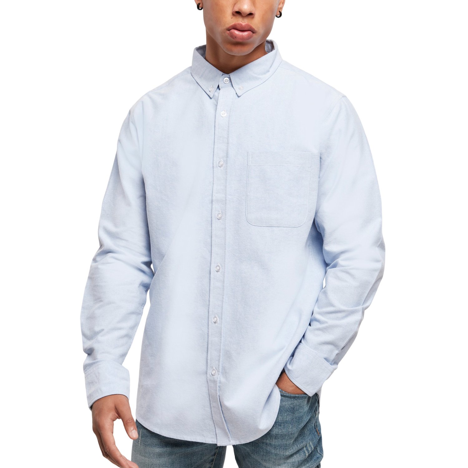 Urban Classics - Basic Oxford Shirt blue / white