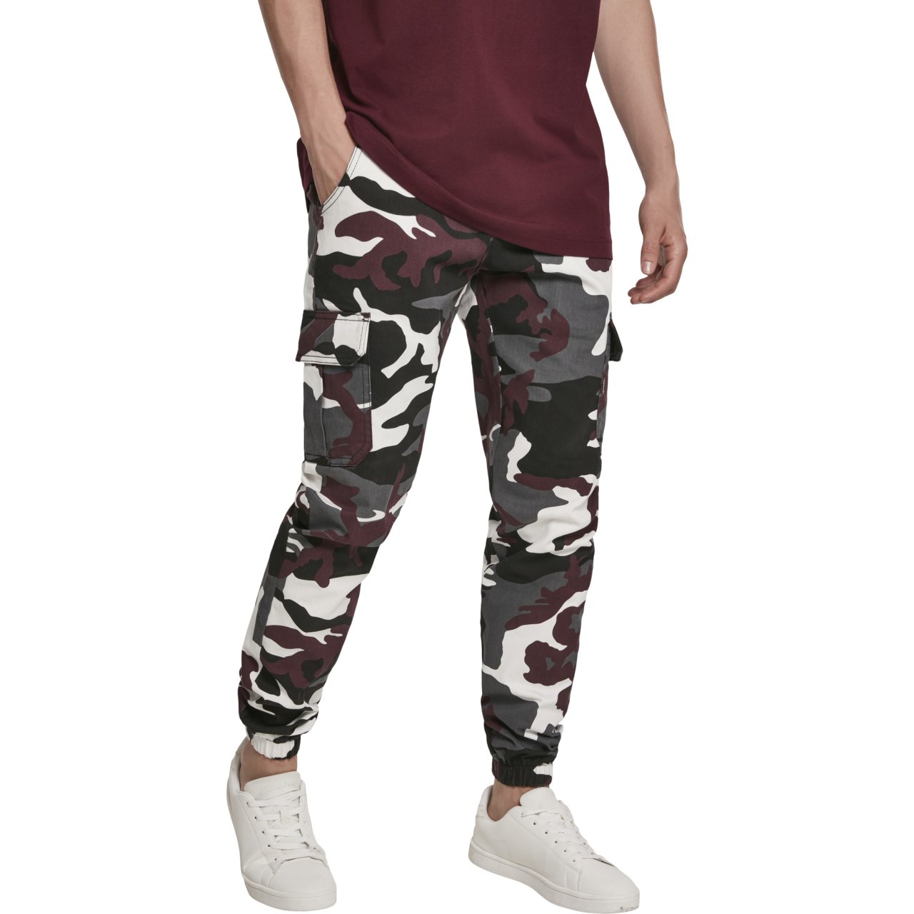 Urban Classics - CARGO Jogging Pantalon 2.0 wine camo