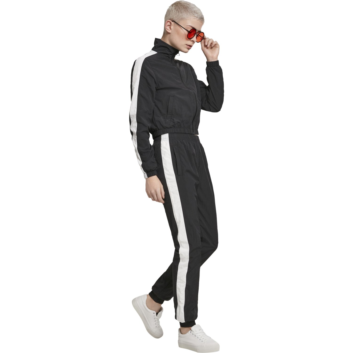 Urban Classics Ladies - CRINKLE Short Track Jacket black