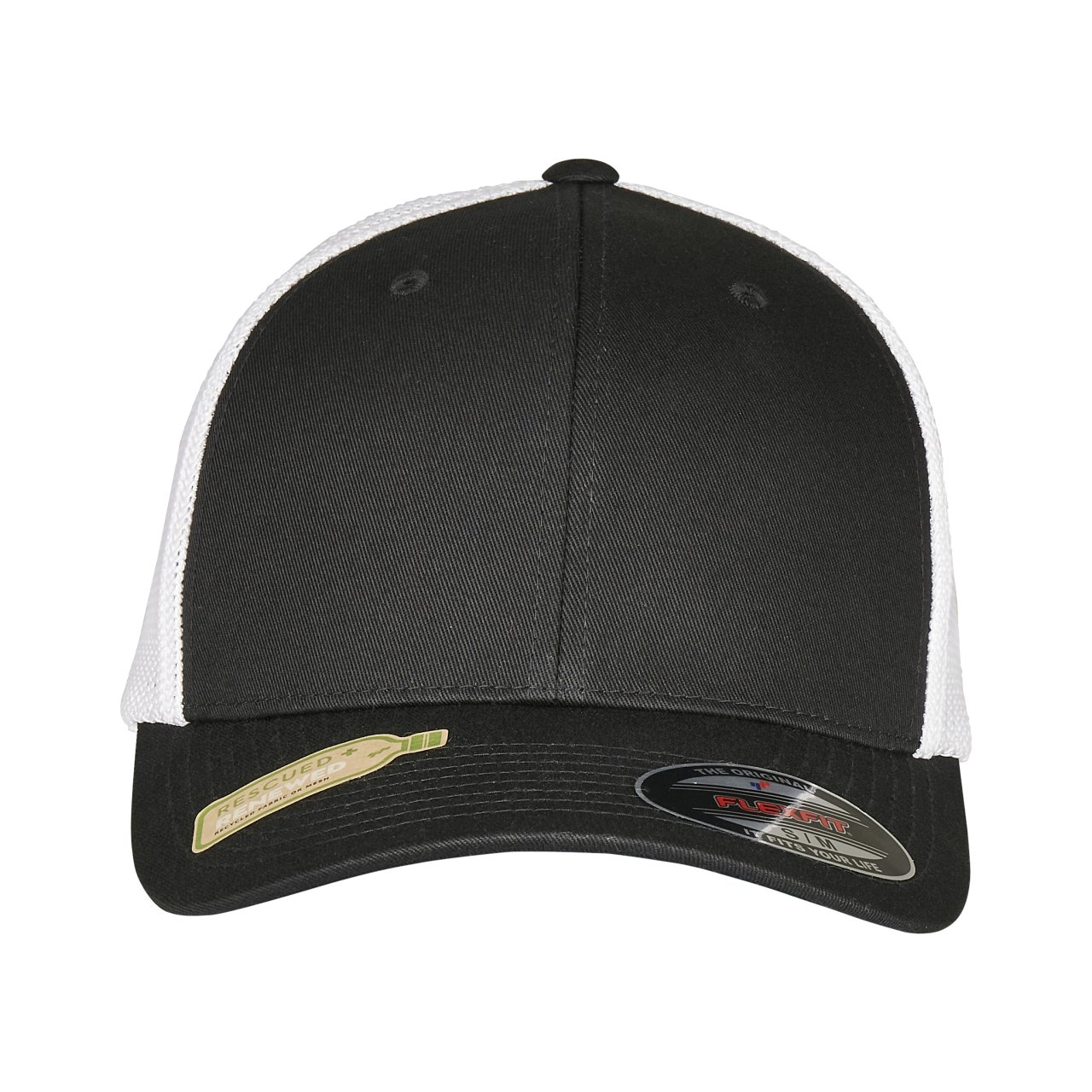 Flexfit Recycled Mesh Trucker Stretch Cap - noir / blanc