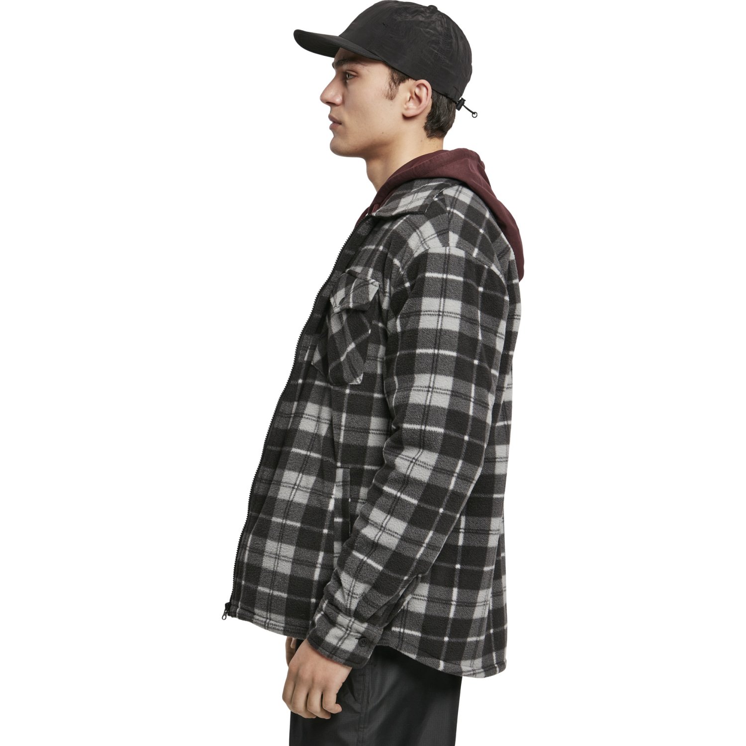 Urban Classics - Flannel Teddy Shirt Veste noir
