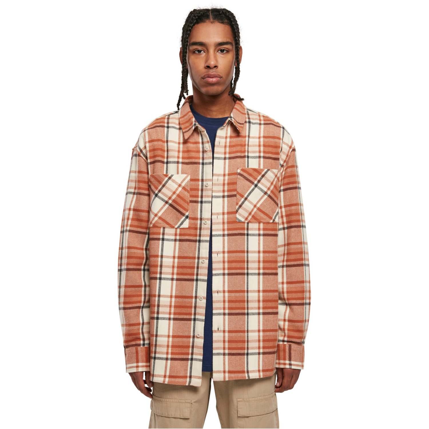 Urban Classics - Long Oversized Checked Flanell Hemd