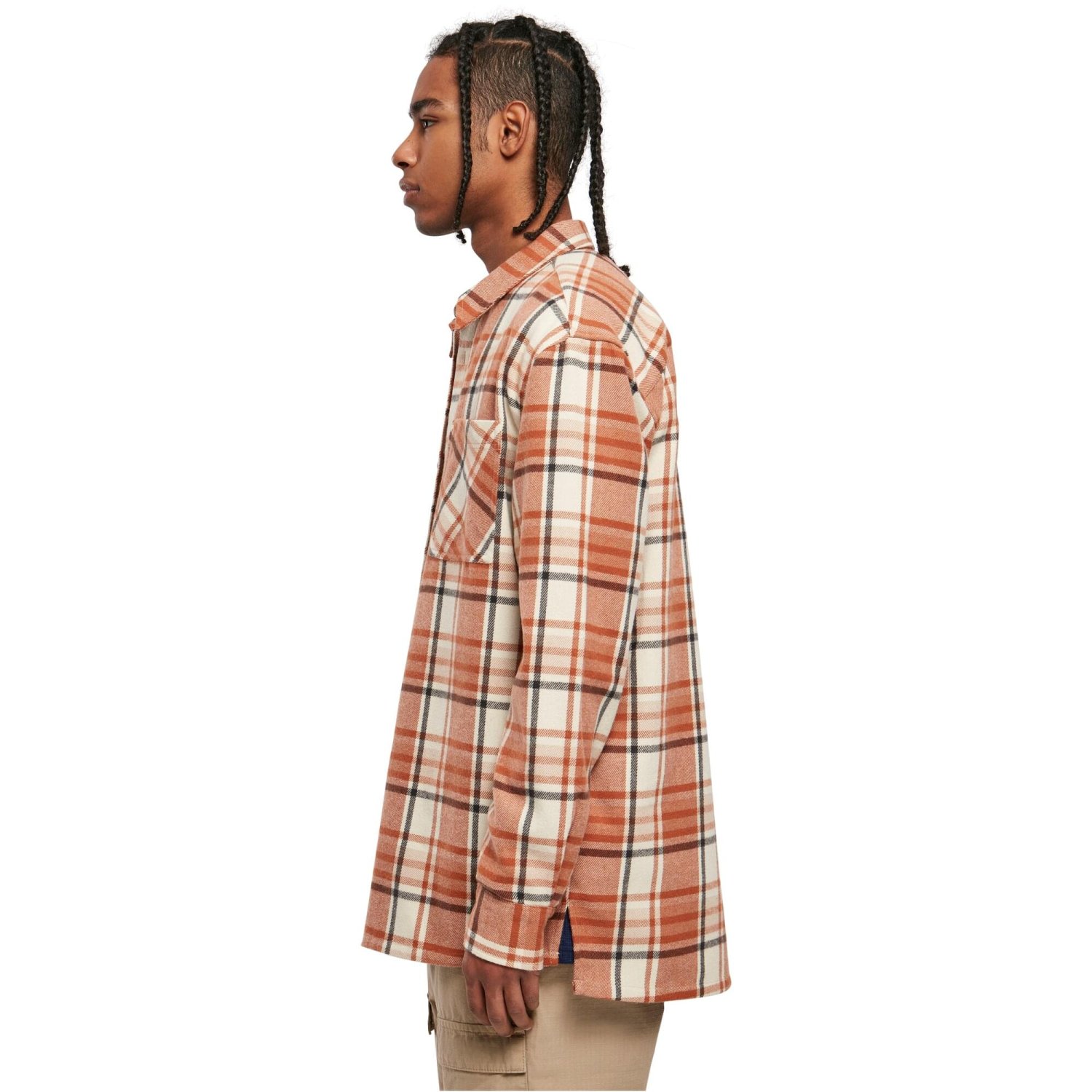 Urban Classics - Long Oversized Checked Flanell Hemd