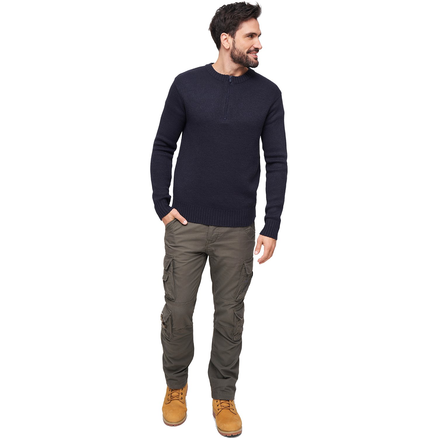 Brandit MILITARY Army Crewneck Pullover Sweater navy