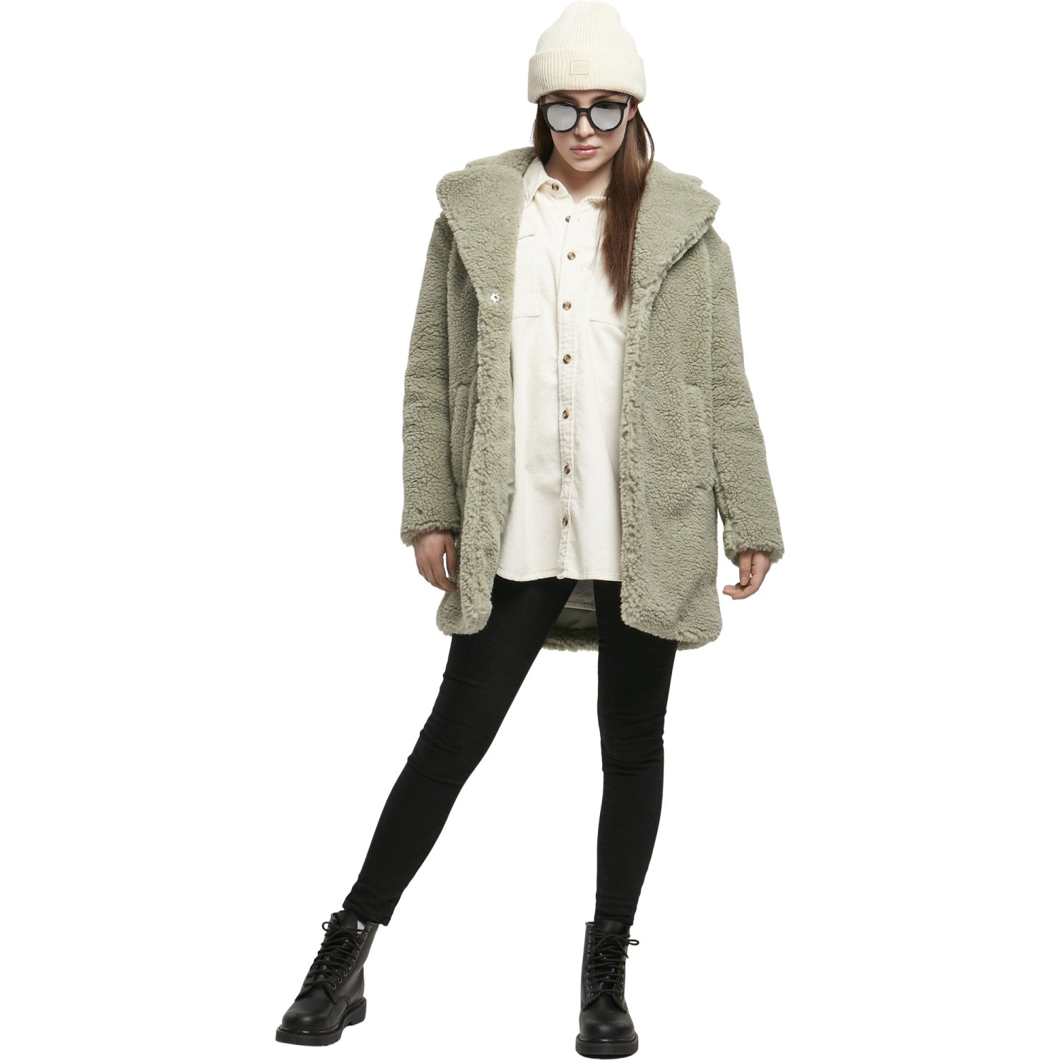 Urban Classics Ladies - OVERSIZED SHERPA Coat salvia