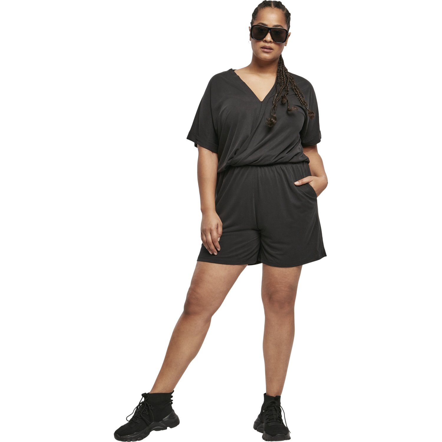 Urban Classics Ladies - MODAL Short Jumpsuit noir
