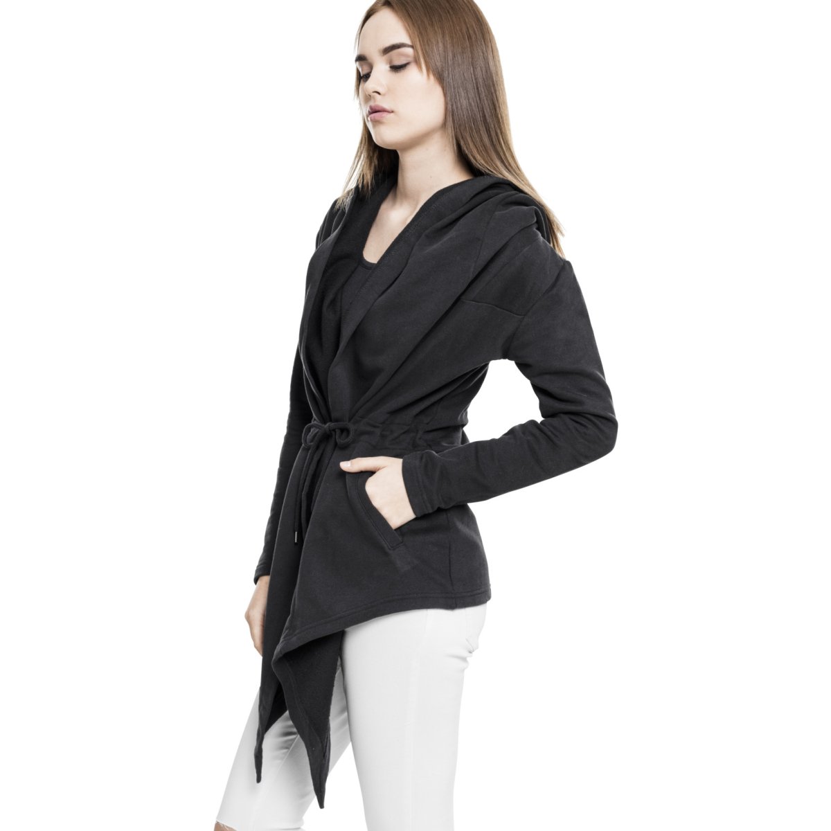 Urban Classics Ladies - Hooded Sweat Long Cardigan Veste