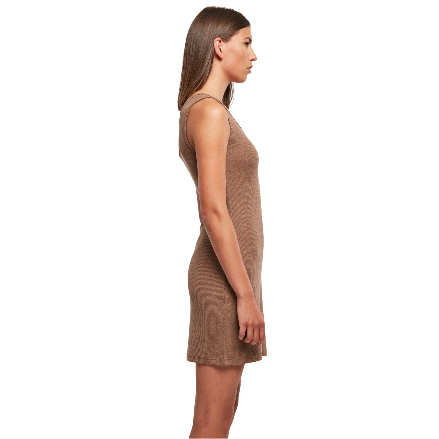 Urban Classics Femme - One Shoulder Rib Robe khaki