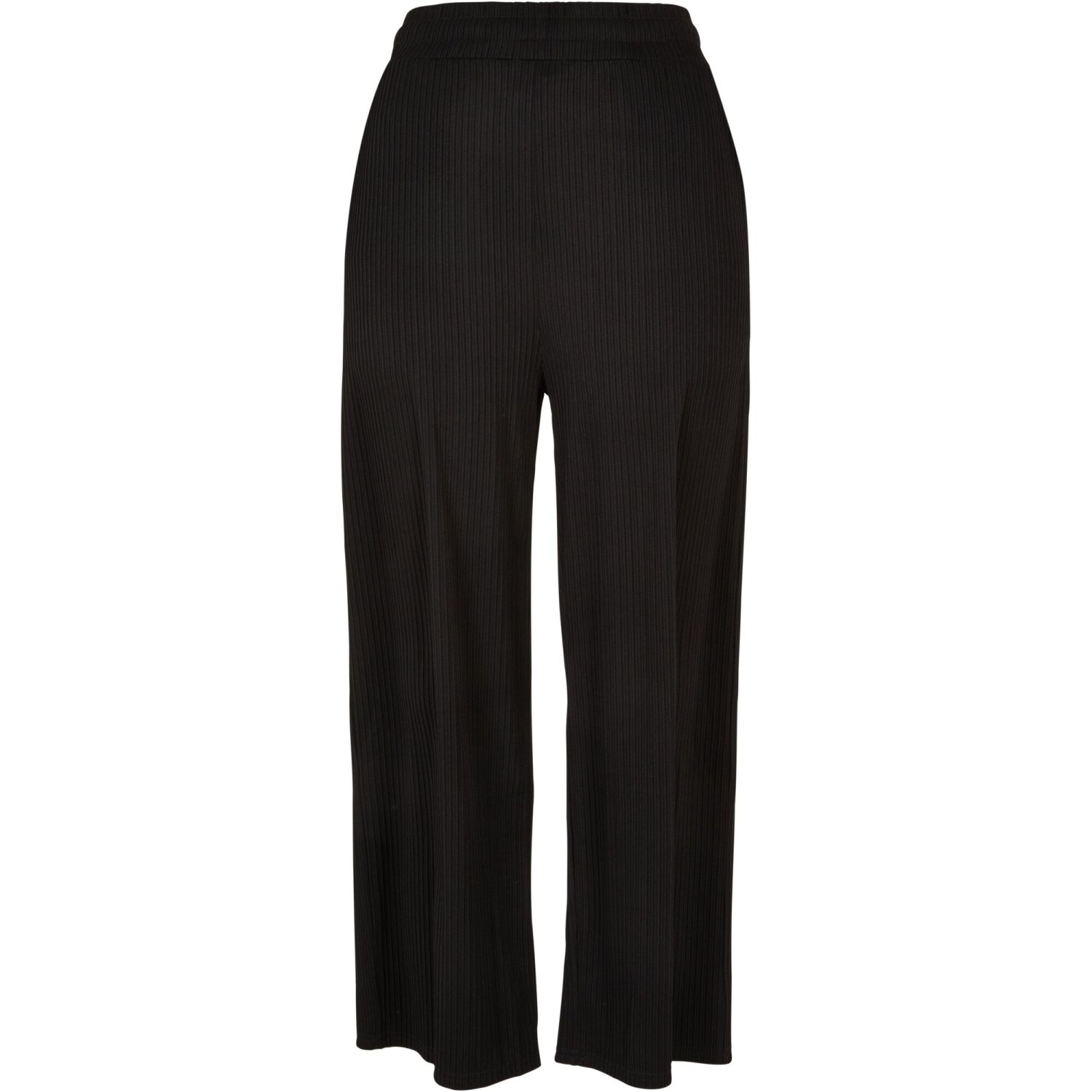 Urban Classics Ladies - Straight Leg Rib Culotte noir