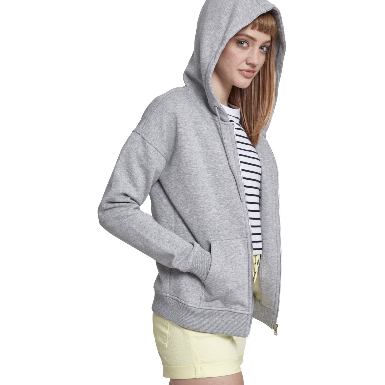 Urban Classics Ladies - BASIC Fleece Zip Hoody