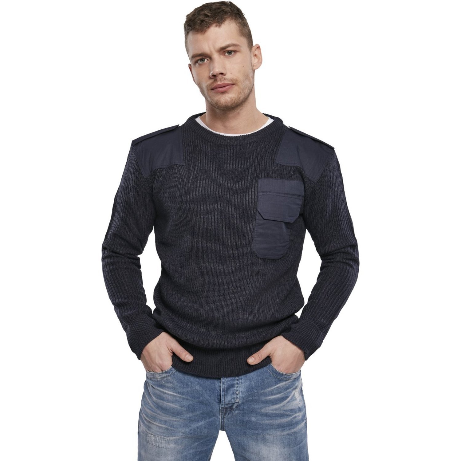 Brandit MILITARY Army Crewneck Pullover Sweater navy
