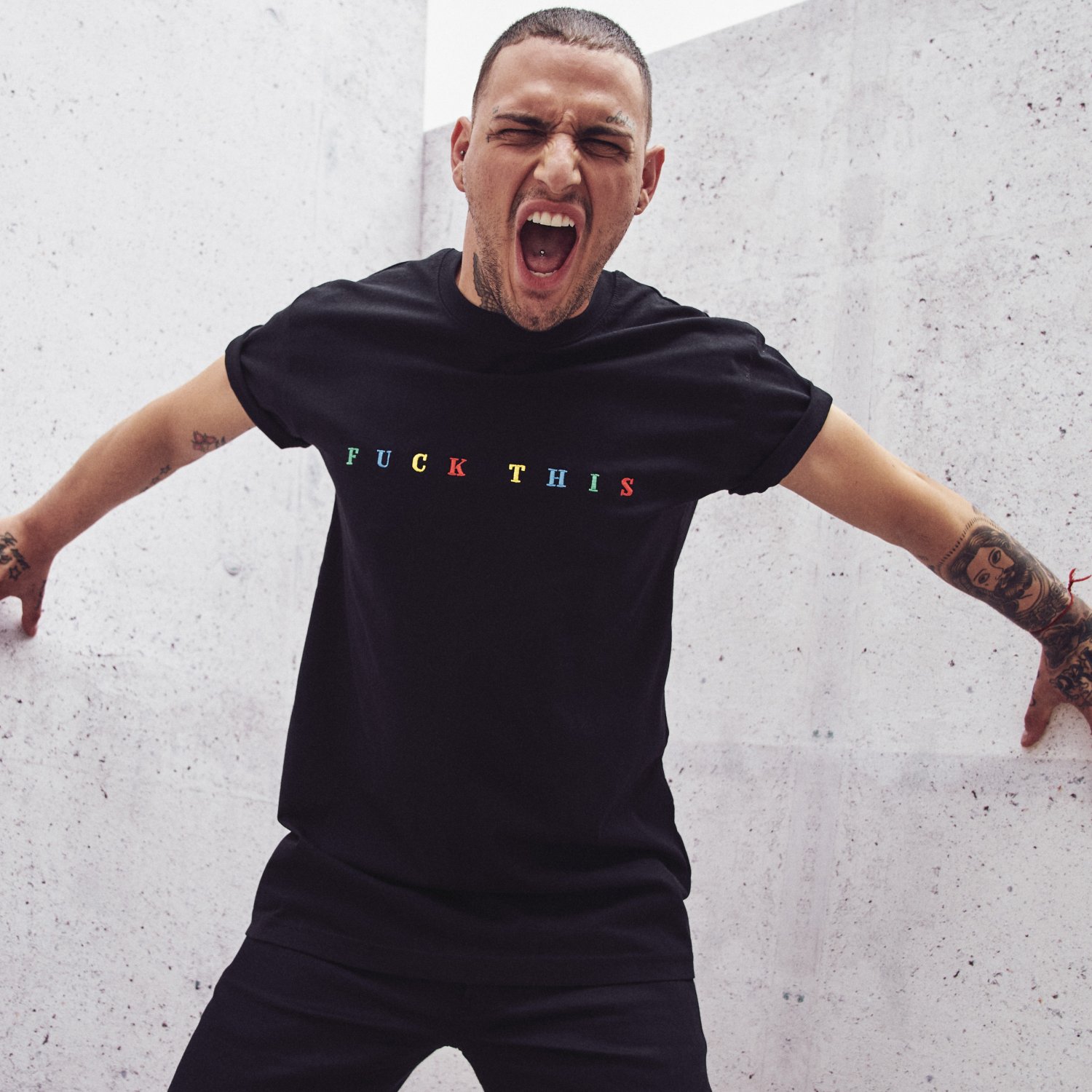 Mister Tee Shirt - F#?K THIS schwarz