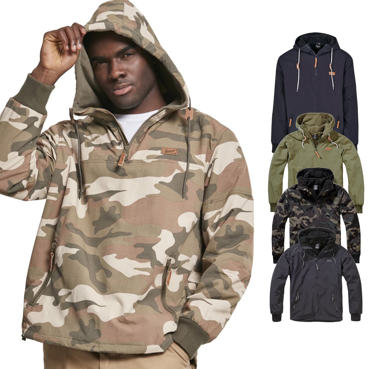 Brandit LUKE Pull-Over Outdoor Army Windbreaker Jacket