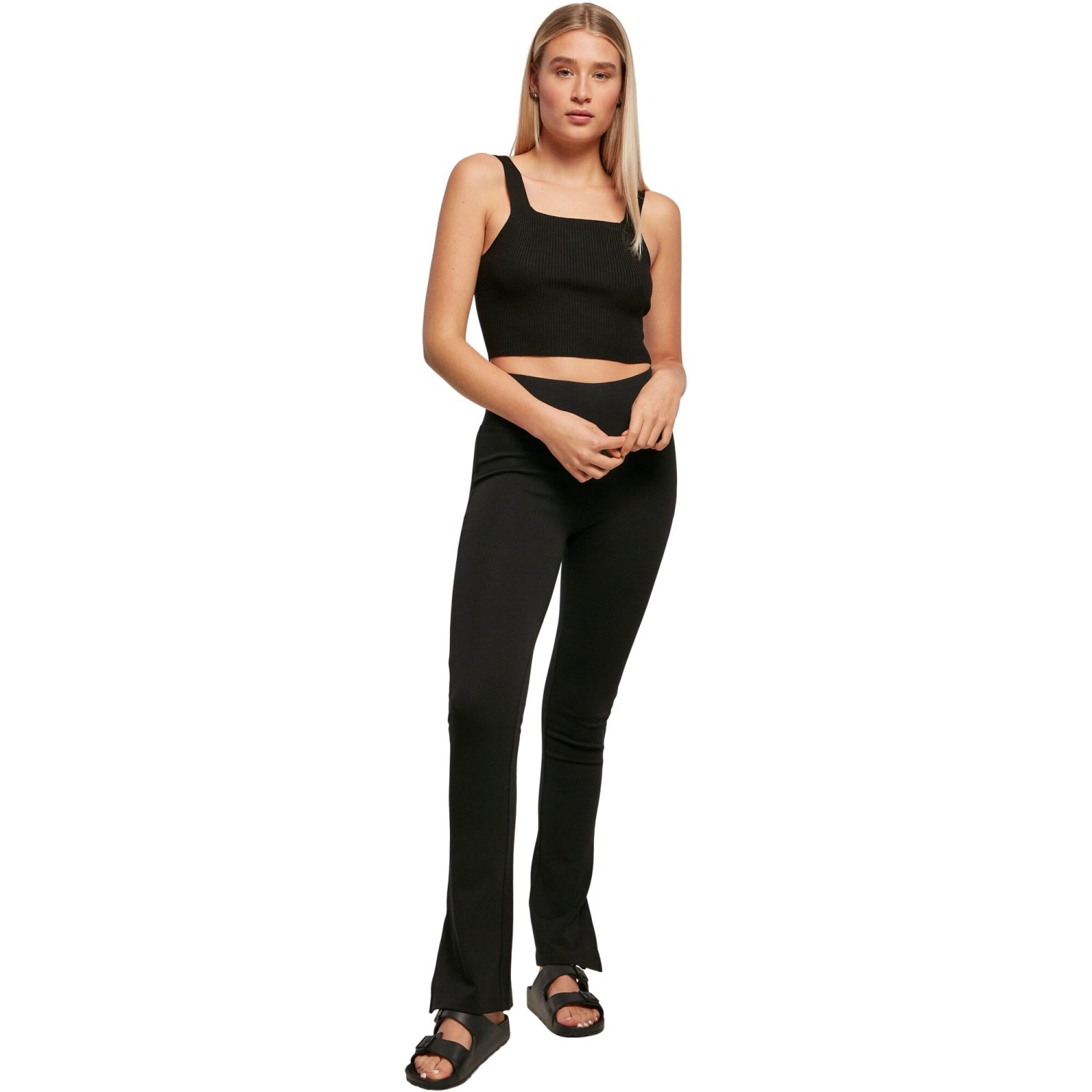Urban Classics Ladies - High Waist Side Slit Leggings