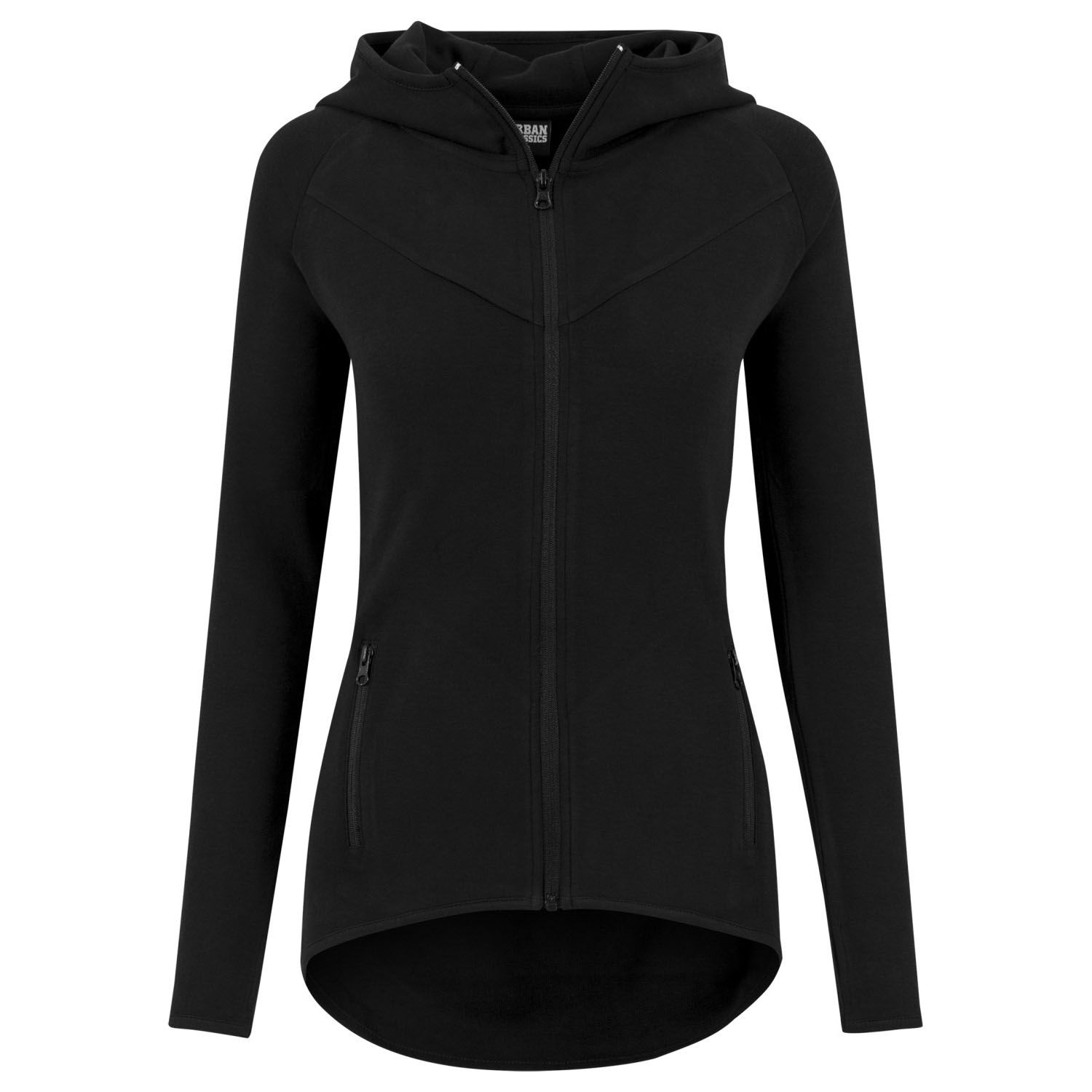 Urban Classics Femme - ATHLETIC INTERLOCK Zip Hoody noir