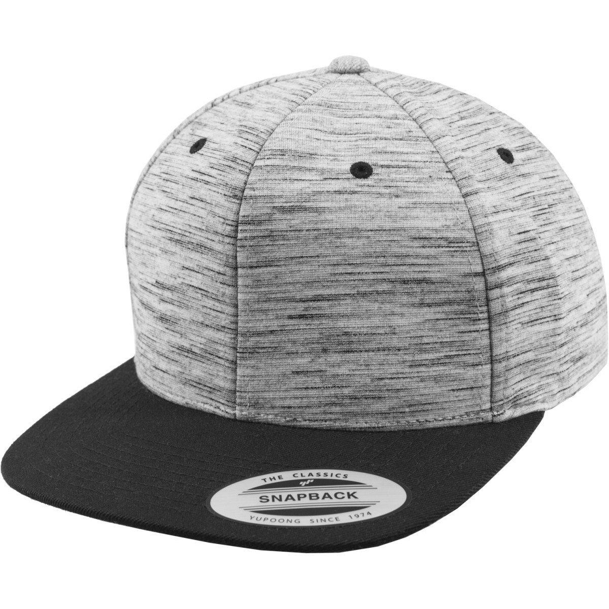 Flexfit STRIPES MELANGE Snapback Cap - noir / gris