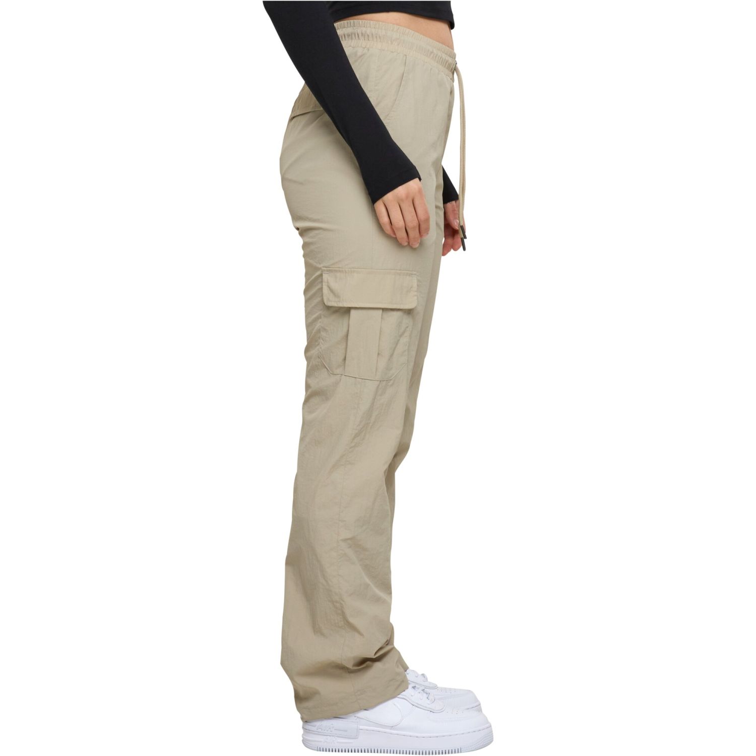 Urban Classics Ladies - Nylon Cargo Pantalon beige