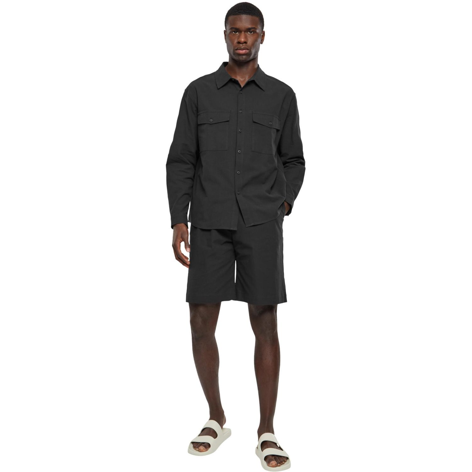 Urban Classics - Basic Crepe Shirt black