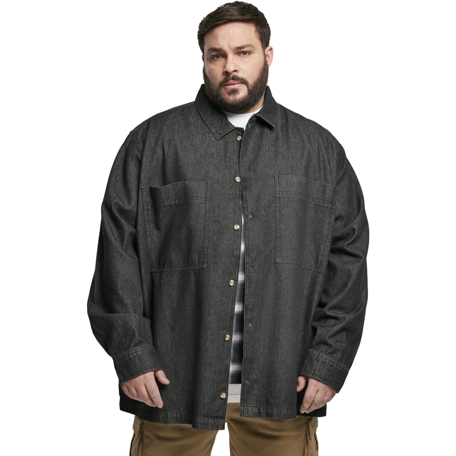 Urban Classics - Oversized Denim Hemd washed
